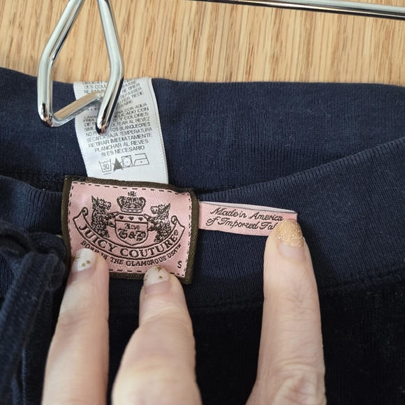 Juicy Couture Navy blue velour track pants size small vintage - Picture 4 of 10